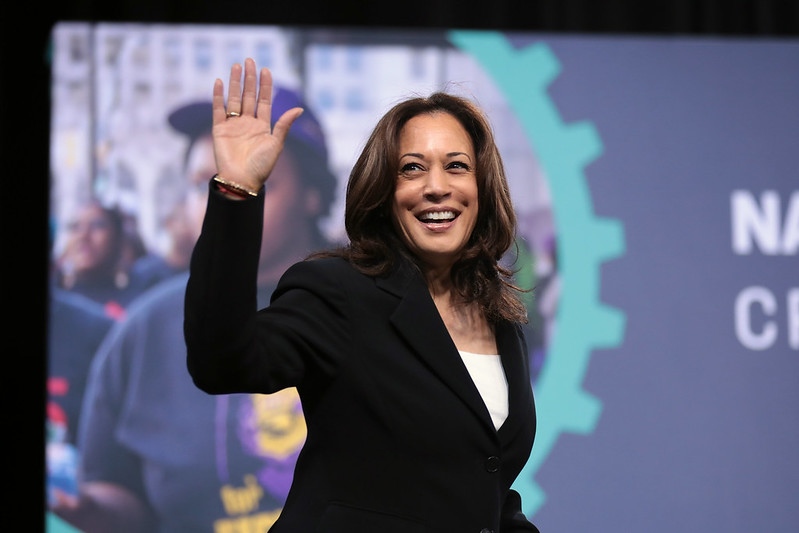 Kamala Harris at the National Forum for wages in 2019